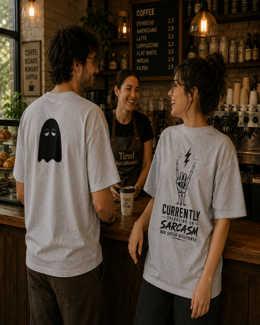 Sarcasm Survival Mode Tee — Running on Wit & Willpower