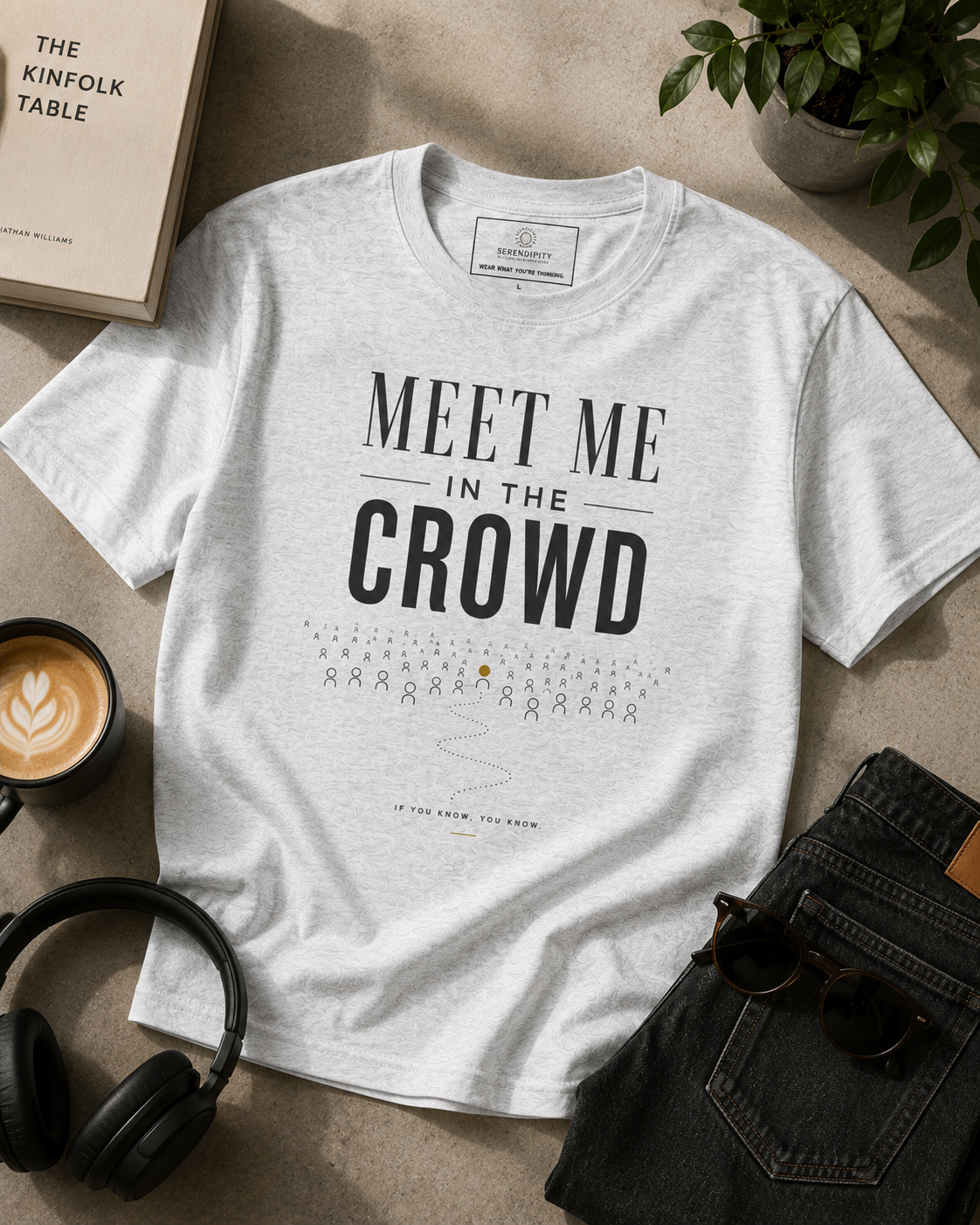 Meet Me In The Crowd | Minimal Editorial Tee