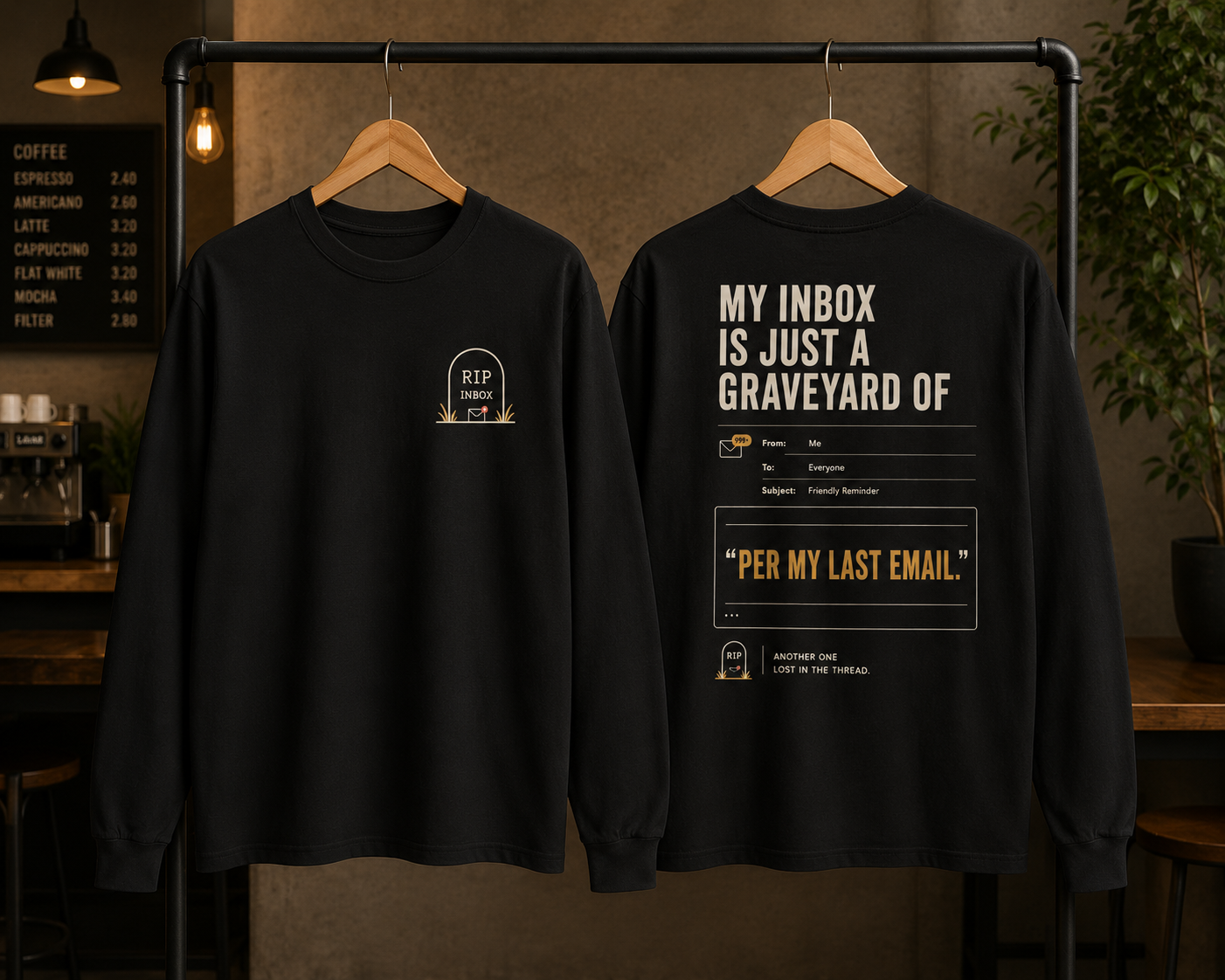 Inbox Graveyard Long Sleeve Shirt