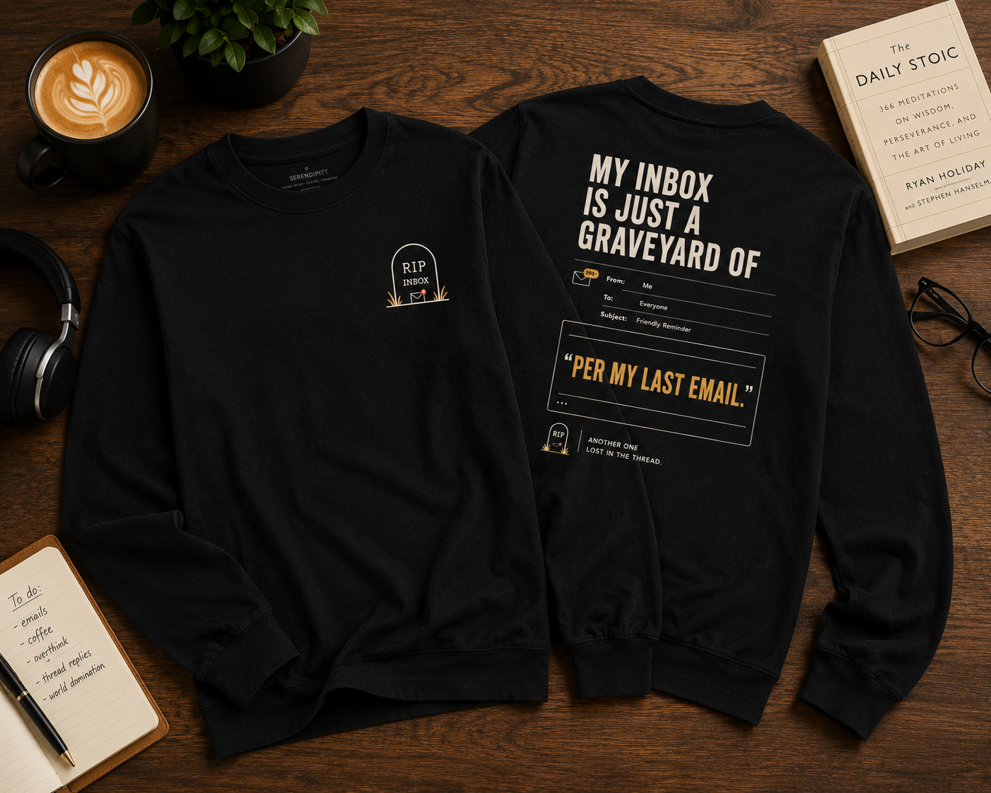 Inbox Graveyard Long Sleeve Shirt